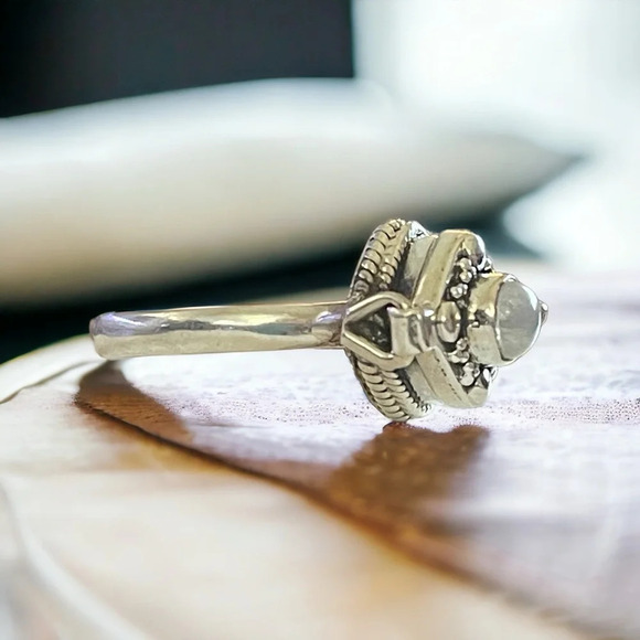 Labradorite Poison Sterling Silver Ring (8.5) - Picture 8 of 13